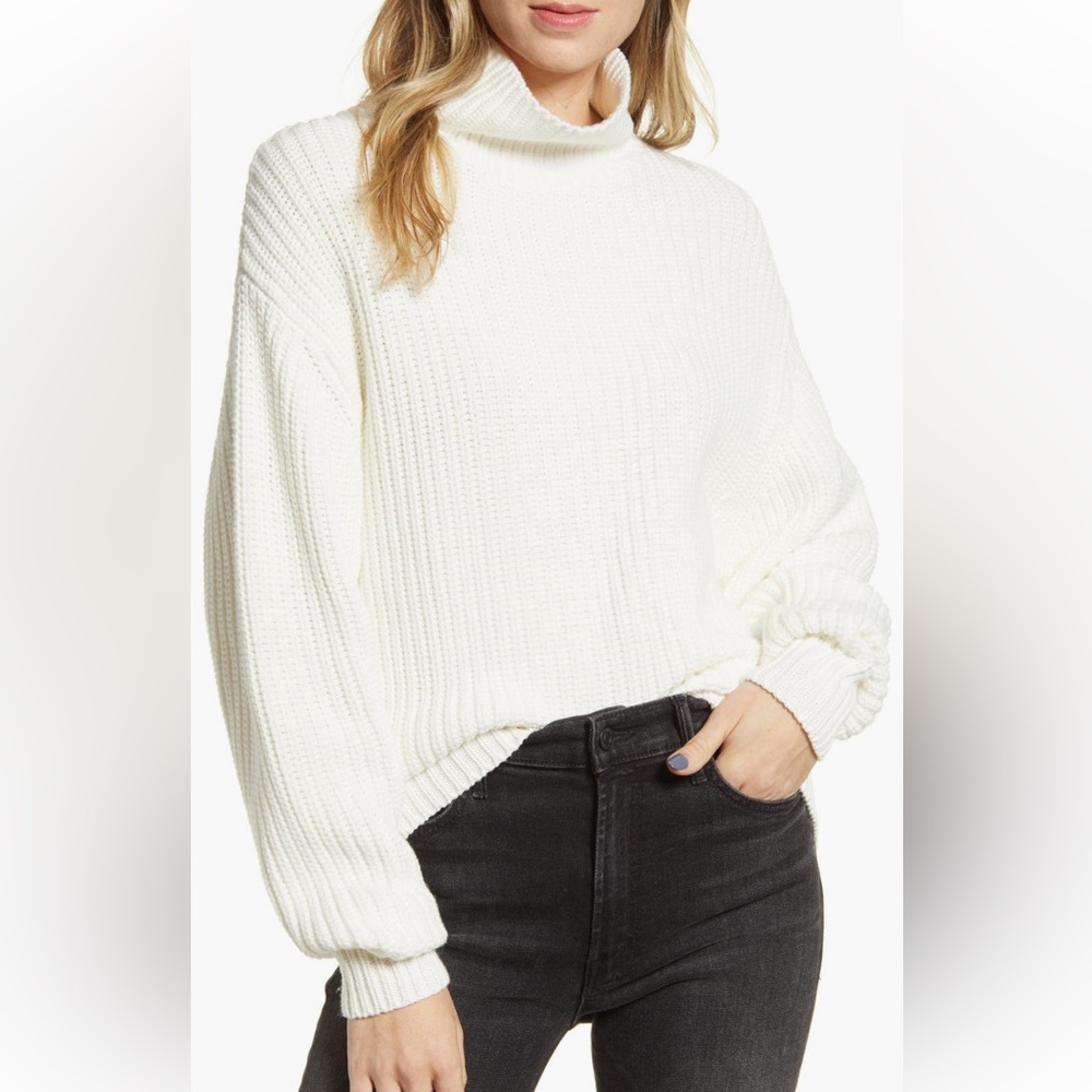 French Connection White Turtleneck Sweater